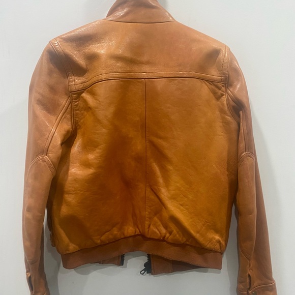GAP Leather Bomber Jacket - Picture 5 of 9